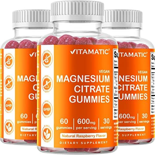 Vitamatic - Magnesium Citrate Gummies 600mg 60ct