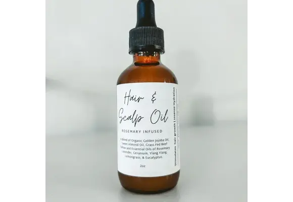 Wild Roots Tallow Co. - Hair & Scalp Oil w/ Tallow + Rosemary 2oz