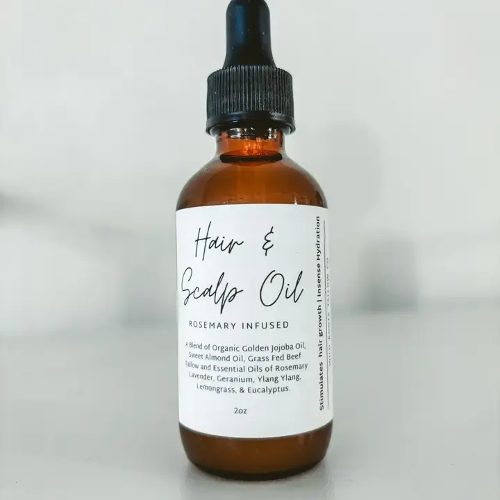 Wild Roots Tallow Co. - Hair & Scalp Oil w/ Tallow + Rosemary 2oz