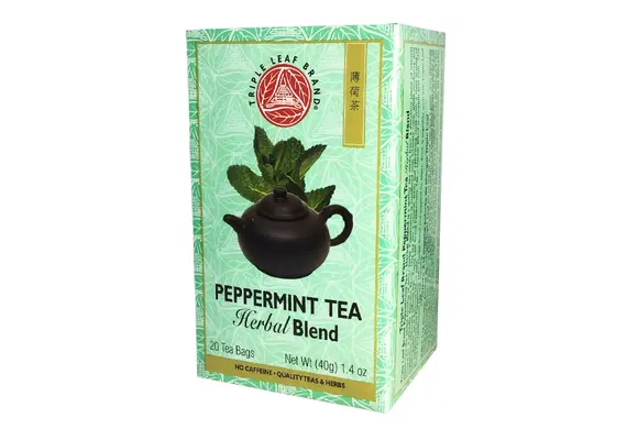 Triple Leaf Tea - Herbal Tea Blend Peppermint Tea 20ct