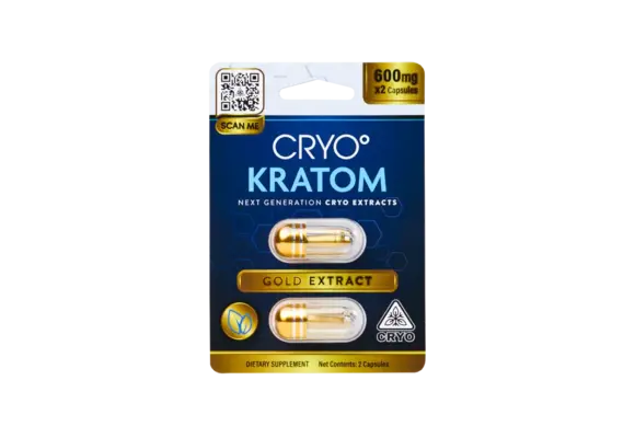 Cryo Kratom - Kratom Extract Capsules Next Gen Gold 600mg 2ct