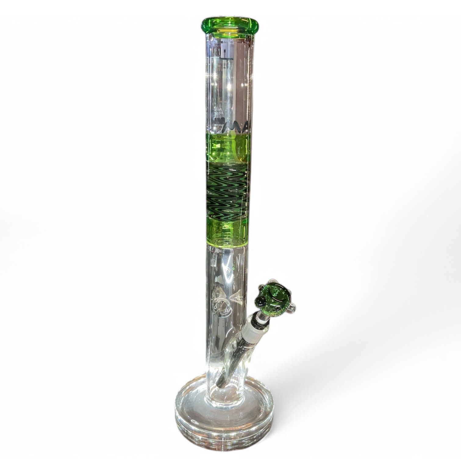 MAV - Water Pipe Glass Straight Wig Wag 19"