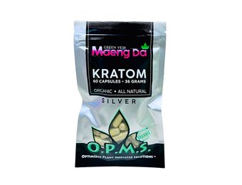 OPMS - Kratom Capsules Silver Maeng Da 36g (60 capsules)