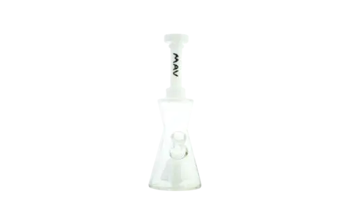 MAV - Water Pipe Glass Pyramid Hourglass 10"