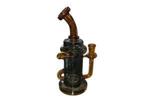 MAV - Dab Rig Glass Recycler Mini 8" Black & Amber