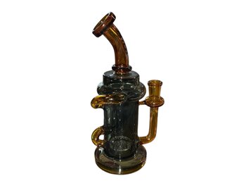 MAV - Dab Rig Glass Recycler Mini 8" Black & Amber