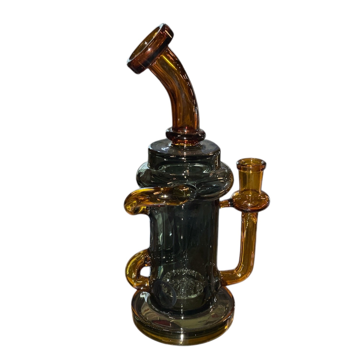 MAV - Dab Rig Glass Recycler Mini 8" Black & Amber