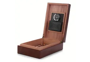 TGR - Cigar Humidor Leather Case w/ Hygrometer 10"