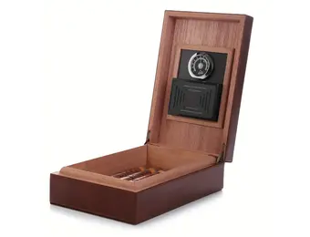 TGR - Cigar Humidor Leather Case w/ Hygrometer 10"