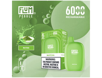 Flum - Disposable Vape PEBBLE Rechargeable 6000 Puffs Matcha