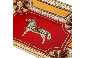 Lubinski - Cigar Ashtray Ornate Gold Trimmed Horse 8"