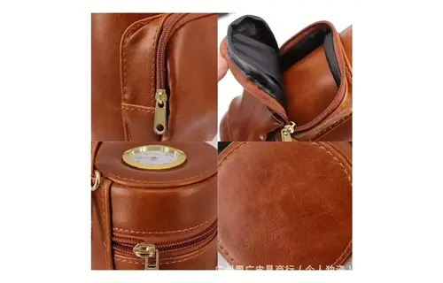 TGR - Cigar Humidor Faux Leather Storage Bag Cedar Lined