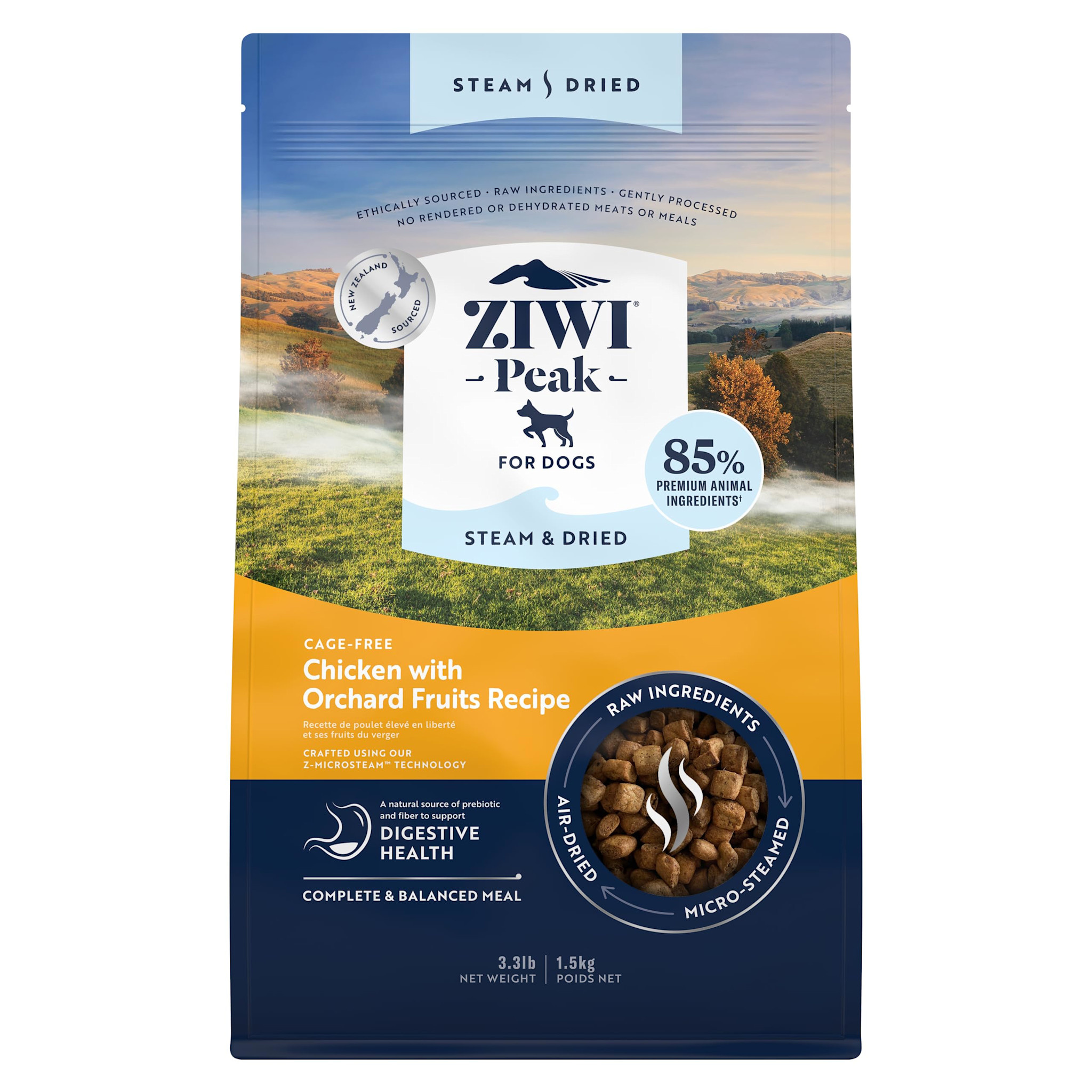 Ziwi Peak - Dog Food Steam Dried All Breeds & Ages 3.3lb 1.5kg
