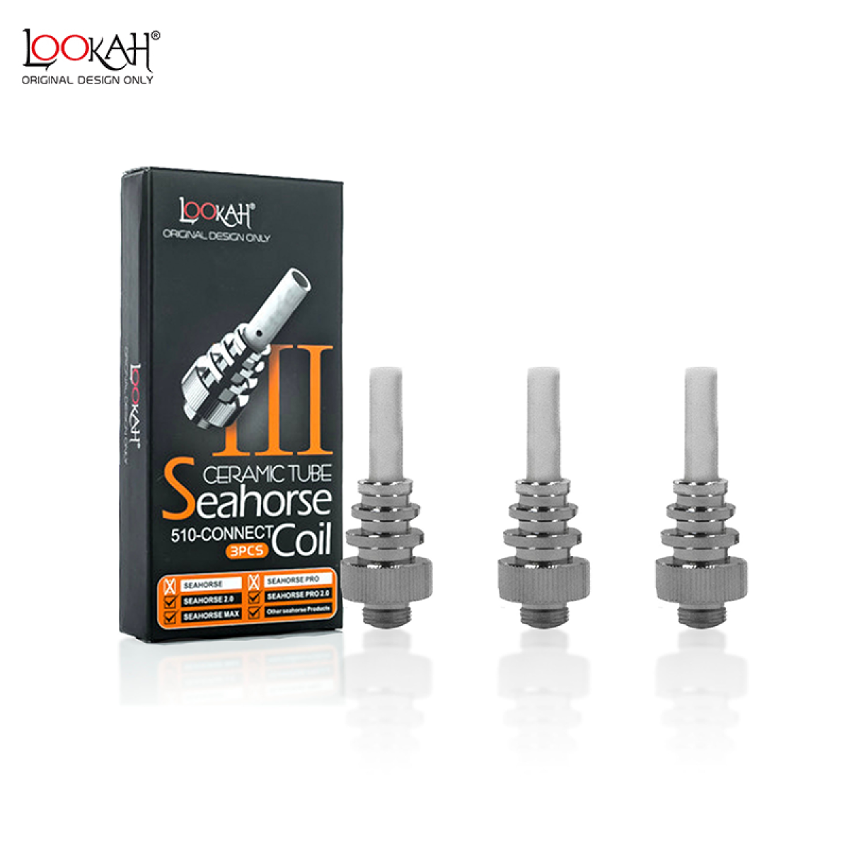 LOOKAH - Seahorse Coil Ceramic Tube III 3pk