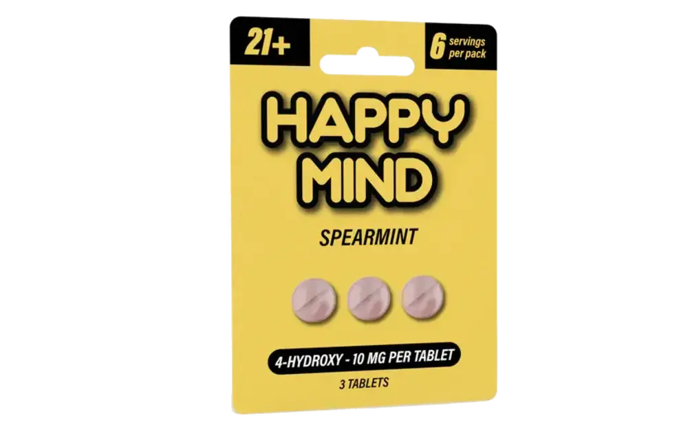 Happy Mind - 4 Hydroxy Psychedelic Microdosing Tablets 10MG 3ct