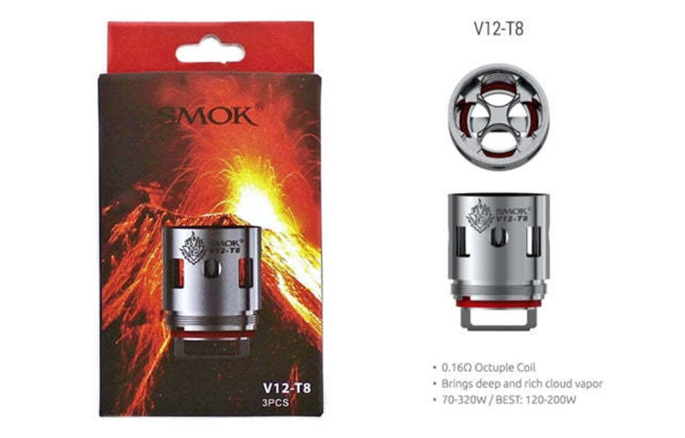 Smok - V12- T8 Coil Atomizer 0.16Ω 3pk