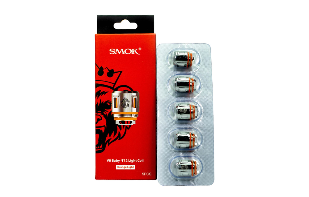 Smok - V8 Baby T12 Light Coil Atomizer .15Ω 5pk Orange