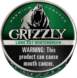 Grizzly - SNUS Long Cut 1.2oz Wintergreen
