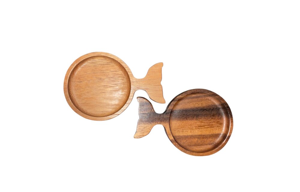 TGR - Table Cup Coaster Wooden w/ Handle