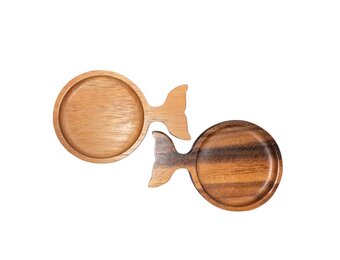 TGR - Table Cup Coaster Wooden w/ Handle