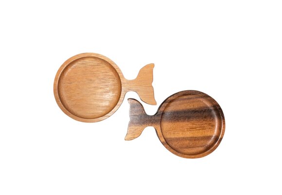 TGR - Table Cup Coaster Wooden w/ Handle