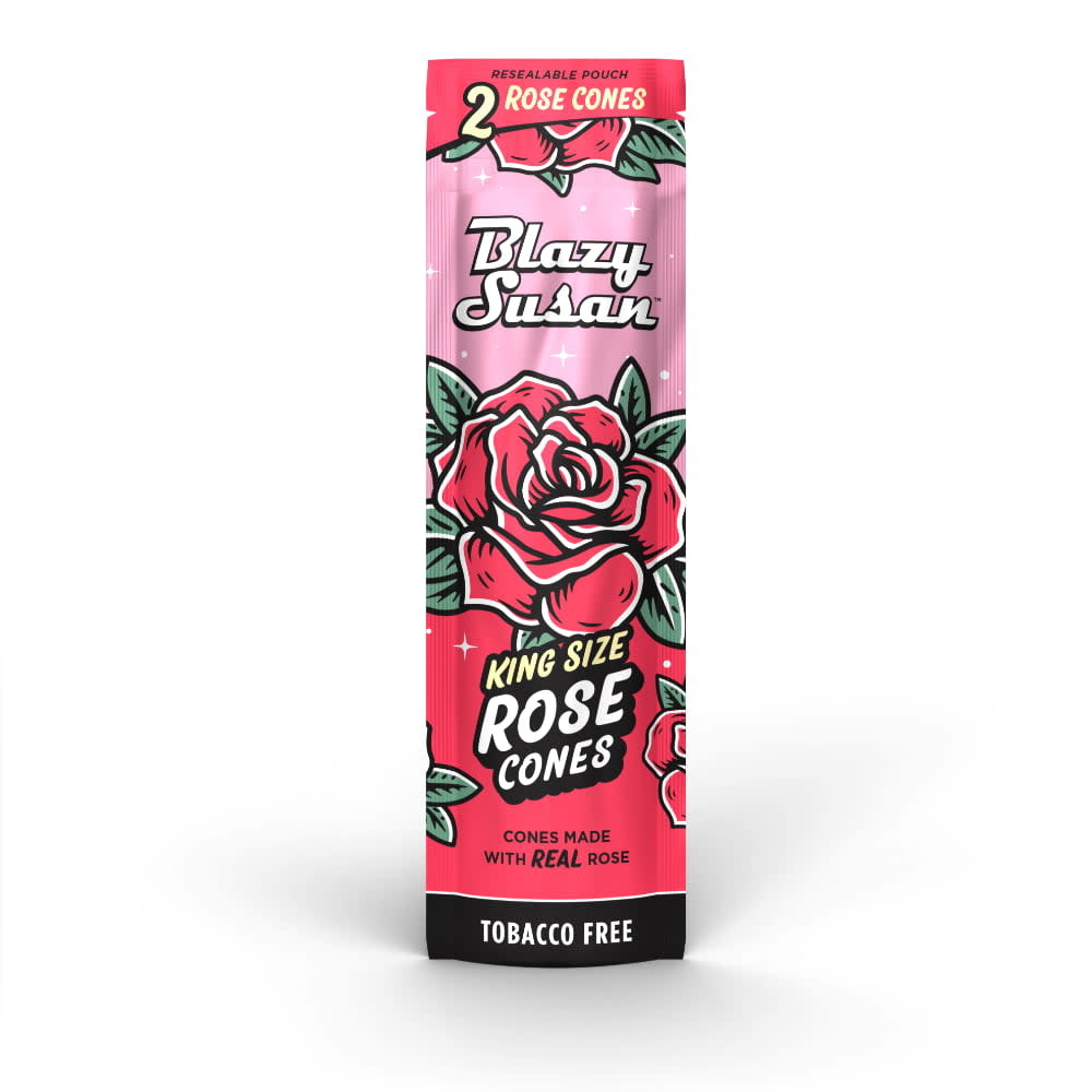 Blazy Susan - Rose Wrap Cones Tobacco Free King Size 2ct