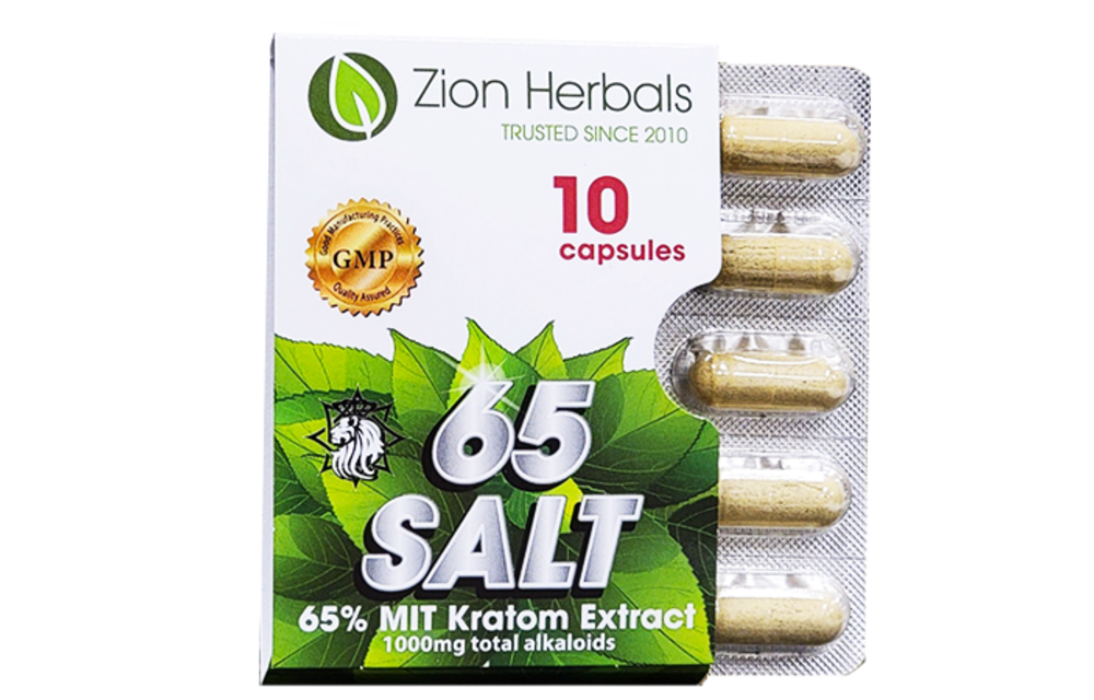 Zion Herbals - MIT Kratom Extract Capsule 65% Salt 10ct