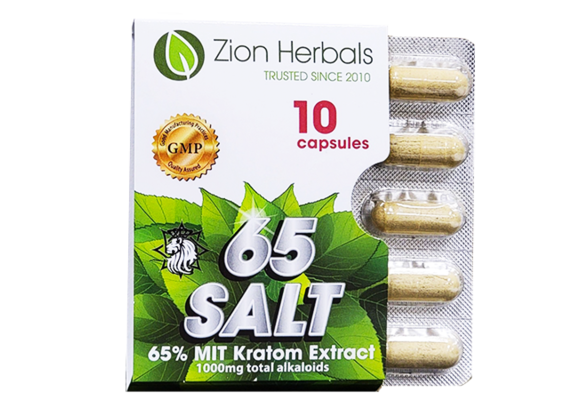 Zion Herbals - MIT Kratom Extract Capsule 65% Salt 10ct