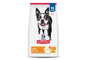 Hill's - Premium Dog Food Science Diet Chicken Meal & Barley 15lbs Adult 1-6 Yrs Light Small Bites