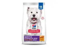 Hill's - Premium Dog Food Science Diet Chicken & Barley 15lbs Sensitive Stomach & Skin Adult Small Bites