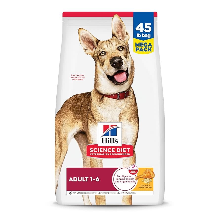 Hill's - Premium Dog Food Science Diet Chicken & Barley 45lbs Adult 1-6 Yrs