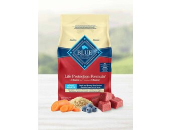 Blue Buffalo - Natural Dog Food Beef & Brown Rice Recipe 30lbs Adult