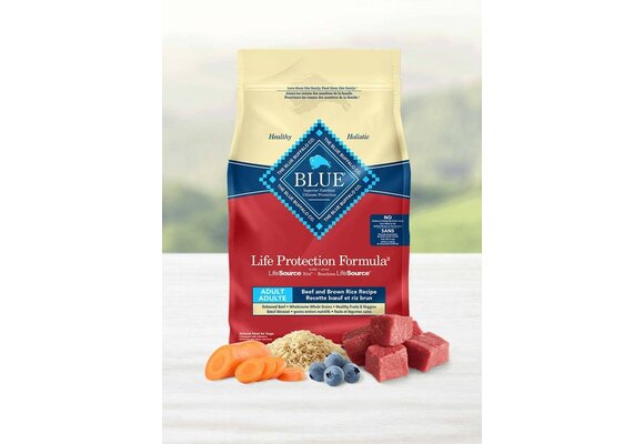 Blue Buffalo - Natural Dog Food Beef & Brown Rice Recipe 30lbs Adult