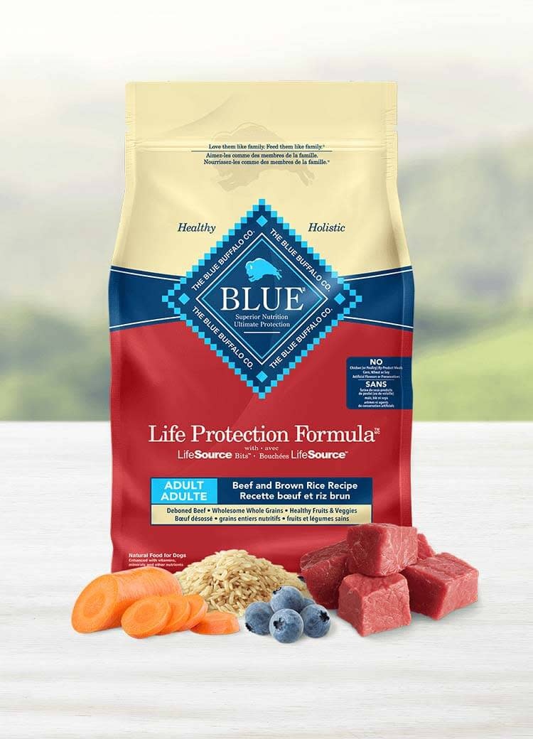 Blue Buffalo - Natural Dog Food Beef & Brown Rice Recipe 30lbs Adult