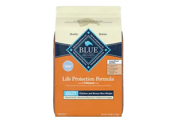 Blue Buffalo - Natural Dog Food Chicken & Brown Rice Recipe 30lbs Large Breed Adult