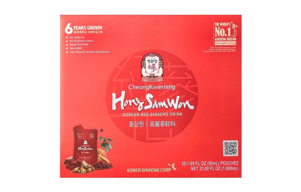 Jung Kwan Jang - Hong Sam Won Korean Red Ginseng Herbal Drink Pouches 50ml 20ct
