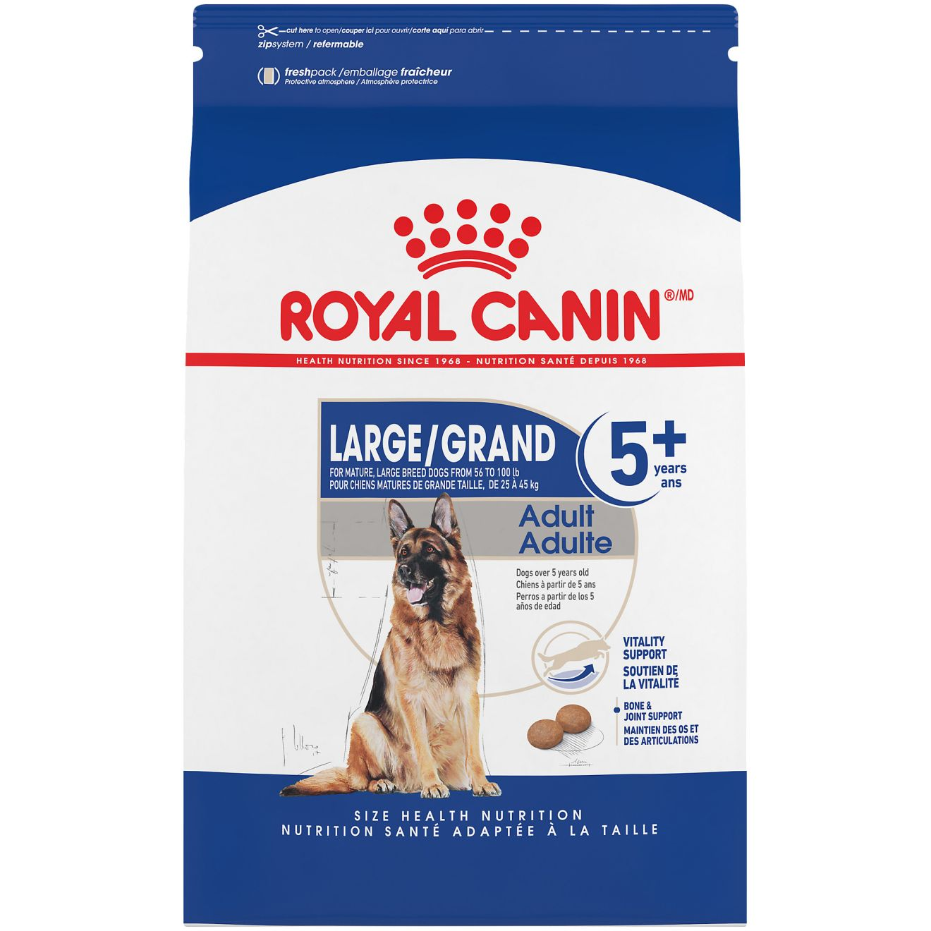 Royal Canin - Premium Dog Food 30lbs Adult Large 5+ Yrs