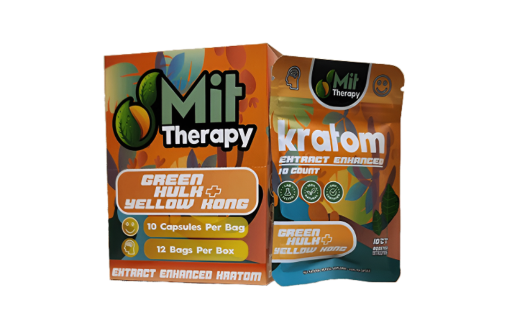 Mit Therapy - Kratom Extract Capsules Green Hulk + Yellow Kong 10ct