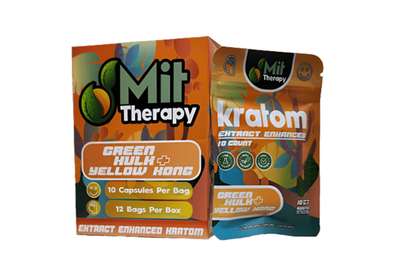 Mit Therapy - Kratom Extract Capsules Green Hulk + Yellow Kong 10ct