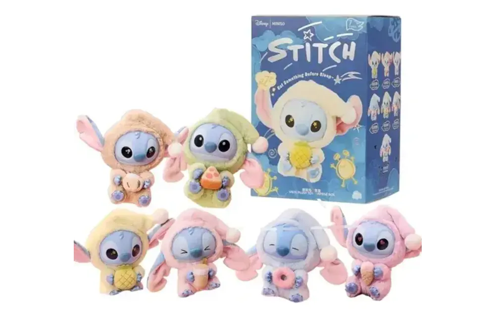 Miniso - Keychain Toy Blind Box Eat Something Before Sleep Stitch Figure