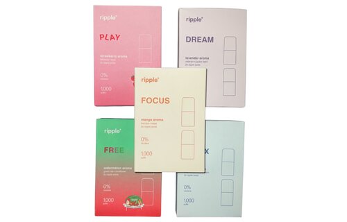 Ripple - Pods Aroma Flavor No Nicotine 1000 Puffs 2pk Version 1