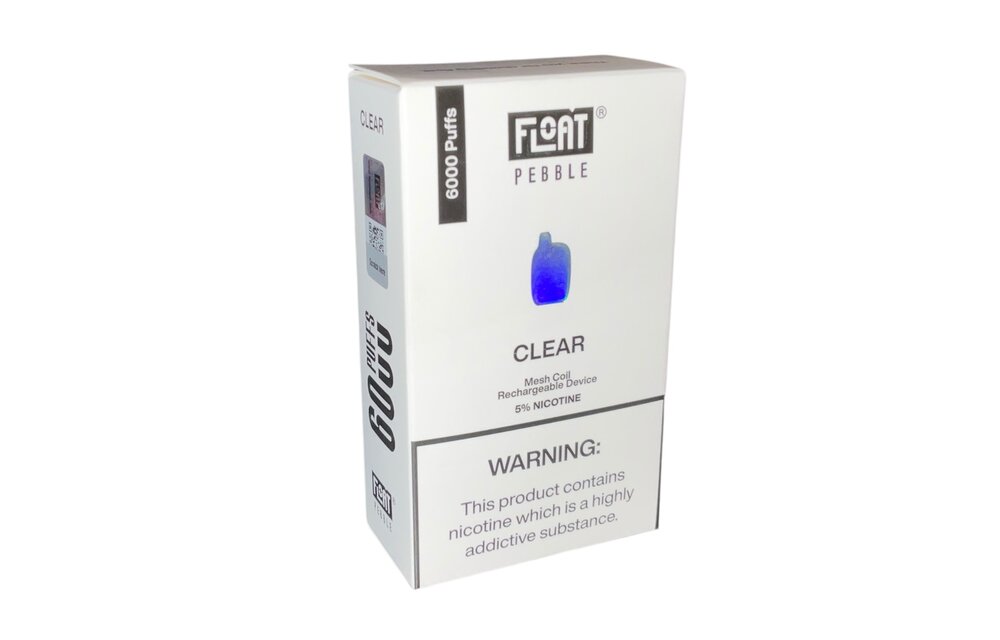 Float - Disposable Vape Pebble Rechargeable 6000 Puffs Clear