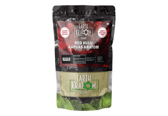 Earth Kratom - Organic Kratom Powder Red Hulu Kapuas 1kg