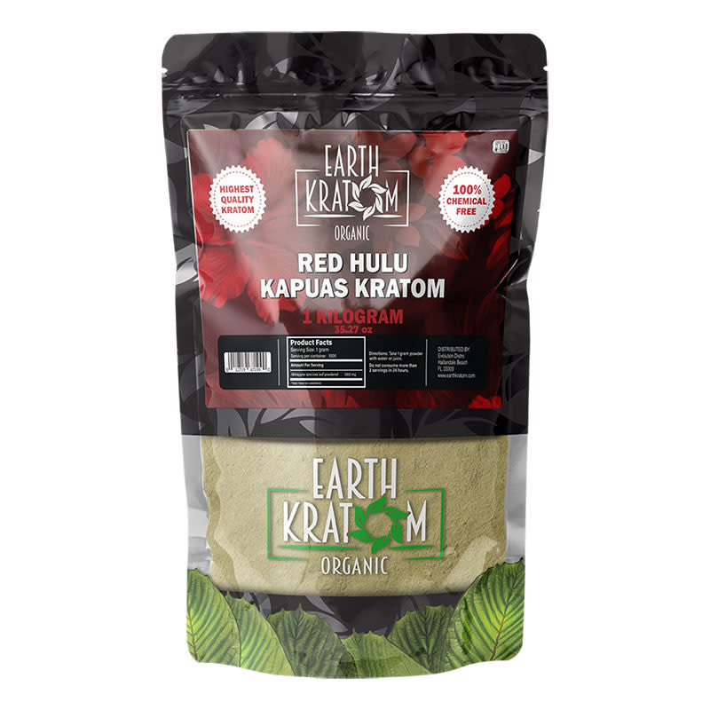 Earth Kratom - Organic Kratom Powder Red Hulu Kapuas 1kg