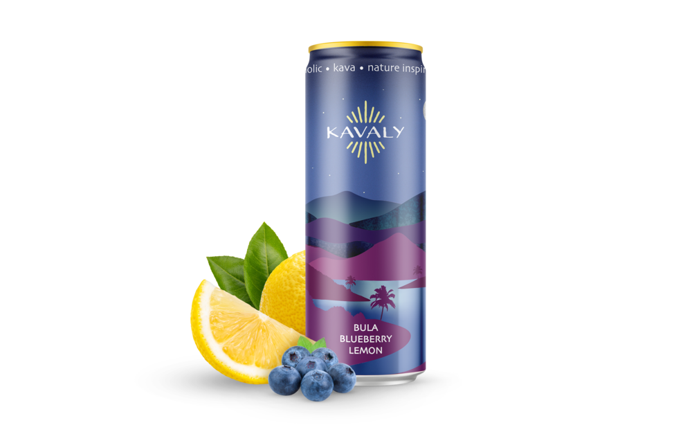 Kavaly - Kava Seltzer Bula Blueberry Lemon 500mg