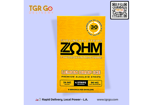 ZOHM - 7-Hydroxymitragynine Kratom Extract Sublingual Strips 96mg 4pk Lemon Drop Ice