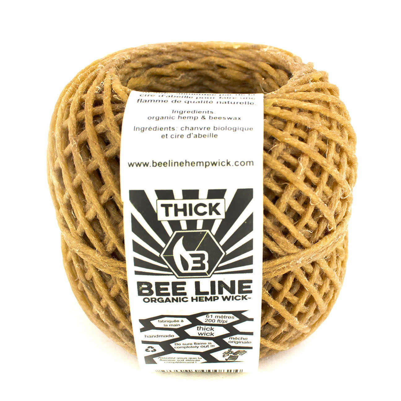Bee Line - Hemp Wick Organic 200ft