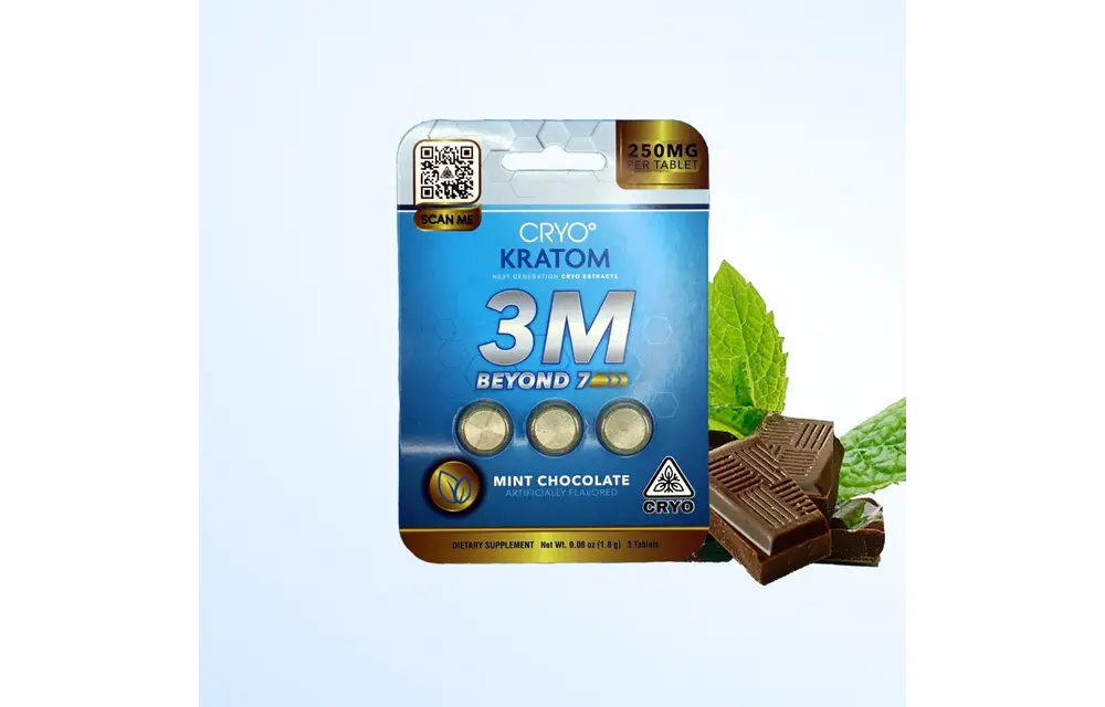 Cryo Kratom - Kratom Alkaloid Extract 250mg 3ct Mint Chocolate