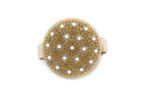 Pursonic - Bath Brush and Rubber Massager with Lotus Wooden Handle