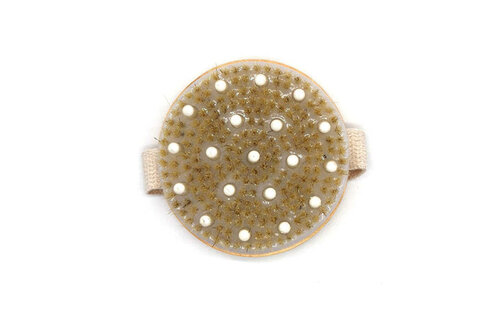 Pursonic - Bath Brush and Rubber Massager with Lotus Wooden Handle